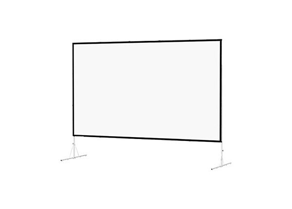 Da-Lite Fast-Fold Deluxe Screen System HDTV Format - projection screen with legs - 161" (408 cm)