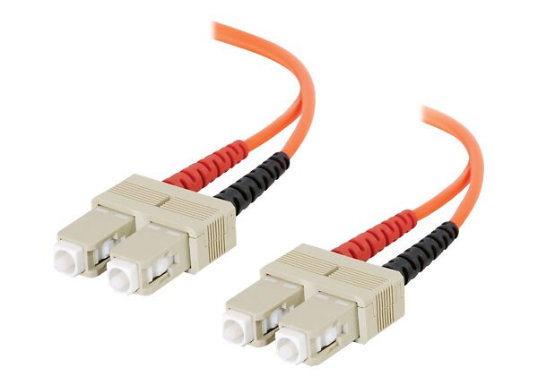 C2G SC-SC 62.5/125 OM1 Duplex Multimode PVC Fiber Optic Cable (LSZH) - patch cable - 3 m - orange