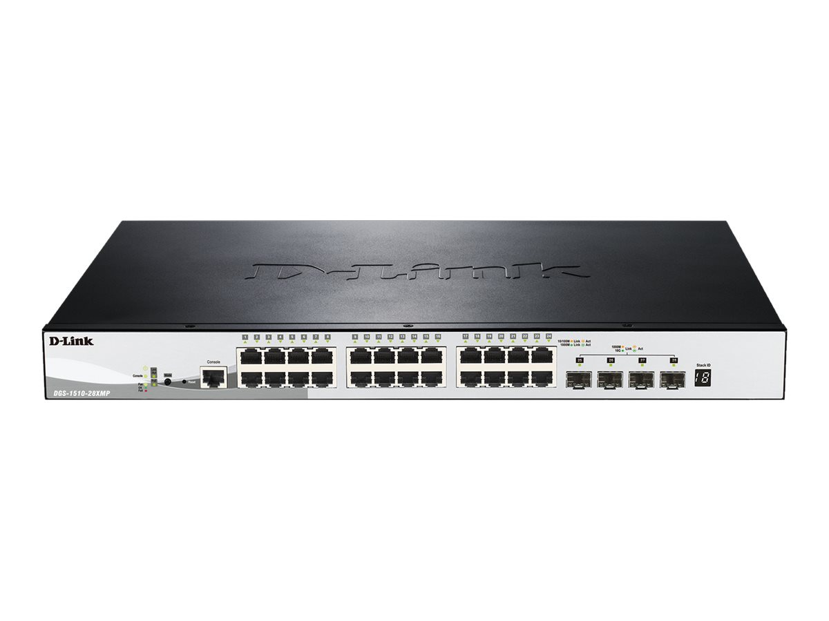 D-Link SmartPro DGS-1510-28XMP - switch - 28 ports - managed - rack-mountable