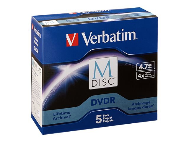 Verbatim M-Disc - DVD-R x 5 - 4.7 GB - storage media