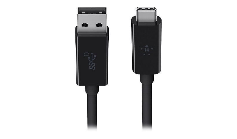 Belkin USB-A to USB-C Cable - USB 3.1 - 10 Gbps - M/M - 3.3ft/1m - Black