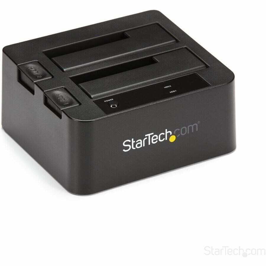 StarTech.com Dual-Bay USB 3.1 to SATA Hard Drive Docking Station, 2.5/3.5" SATA I/II/III, SSD/HDD Dock, USB Hard Drive