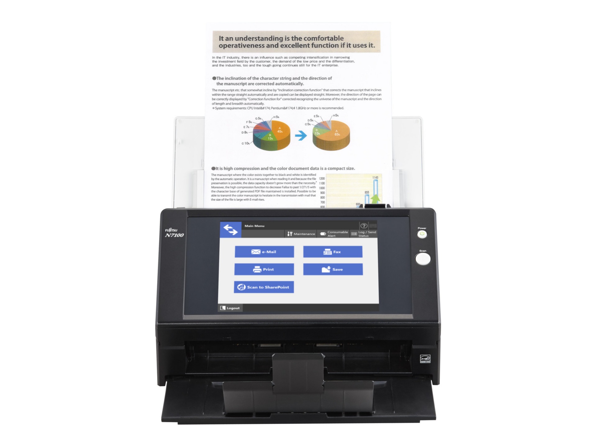 Fujitsu N7100 Gigabit LAN Document Scanner