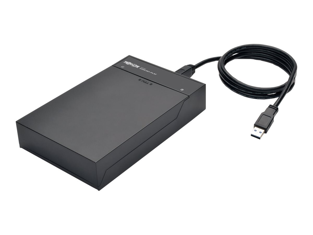 Tripp Lite USB 3.0 to SATA Hard Drive Lay Flat Enclosure 2.5in 3.5in HDD SSD - storage enclosure - SATA 6Gb/s - USB 3.0