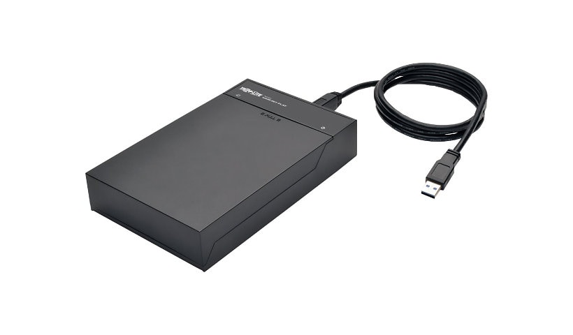 Tripp Lite USB 3.0 to SATA Hard Drive Lay Flat Enclosure 2.5in 3.5in HDD SSD - storage enclosure - SATA 6Gb/s - USB 3.0