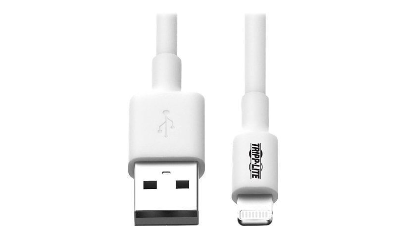 Eaton Tripp Lite Series USB-A to Lightning Sync/Charge Cable (M/M) - MFi Certified, White, 10 ft. (3 m) - Lightning