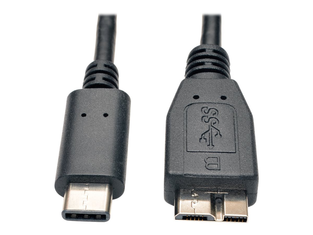 Eaton Tripp Lite Series USB-C to USB Micro-B Cable (M/M) - USB 3.2, Gen 1 (5 Gbps), Thunderbolt 3 Compatible, 3 ft.