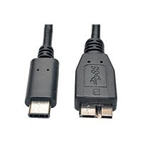 Eaton Tripp Lite Series USB-C to USB Micro-B Cable (M/M) - USB 3.2, Gen 1 (5 Gbps), Thunderbolt 3 Compatible, 3 ft.