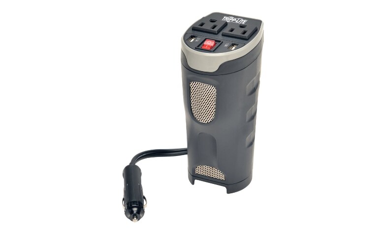 Tripp Lite 200W Car Inverter Cup Holder 12V 120V 2PT USB Charging