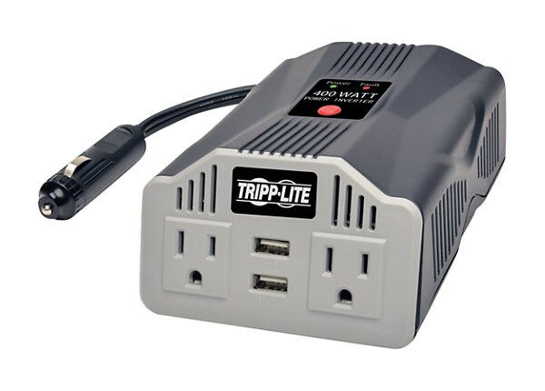 Tripp Lite 400W Compact Car Inverter 12V 120V 2-Port USB Charging