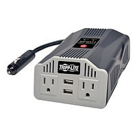 Tripp Lite Ultra-Compact Car Inverter 400W 12V DC to 120V AC 2 UBS Charging Ports 2 Outlets - DC to AC power inverter +