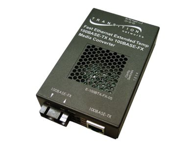 Transition Networks Stand-Alone Extended Temperature - fiber media converter - 100Mb LAN