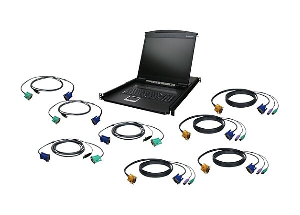 IOGEAR GCL1908KIT - KVM console - 19" - with PS/2 and USB KVM Cables