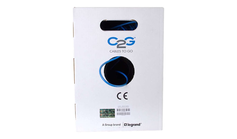 C2G 1000ft Cat6 Bulk Ethernet Cable - In-Wall CM-Rated - Stranded - Blue - bulk cable - 305 m - blue