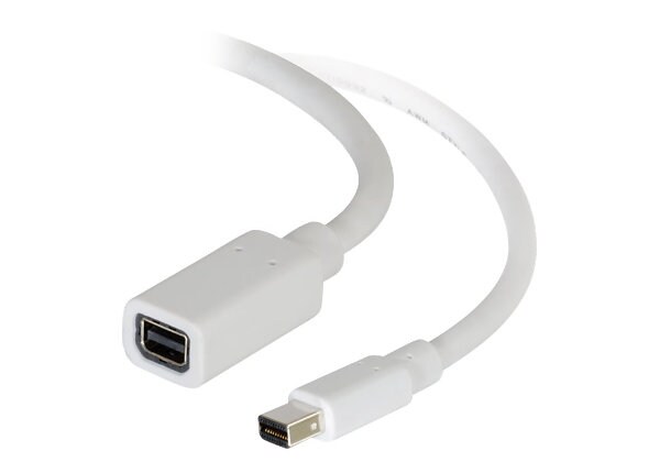 C2G 6ft Mini DisplayPort Extension Cable M/F - White - DisplayPort extension cable - 1.83 m