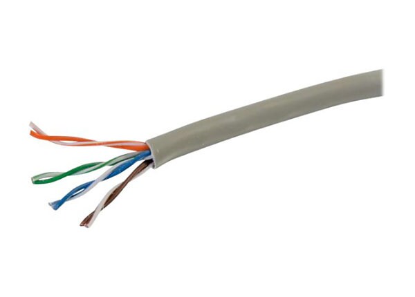 C2G Cat5e Bulk Unshielded (UTP) Network Cable with Solid Conductors - Plenum CMP-Rated - bulk cable - 305 m - gray