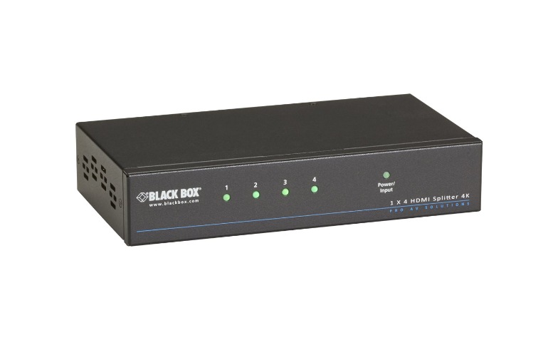 Black Box 4K HDMI Splitter 1 x 4 - video/audio splitter - 4 ports