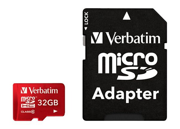 Verbatim - flash memory card - 32 GB - microSDHC UHS-I