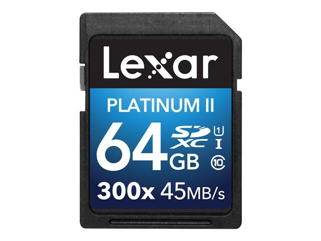 Lexar Platinum II - flash memory card - 64 GB - SDXC UHS-I