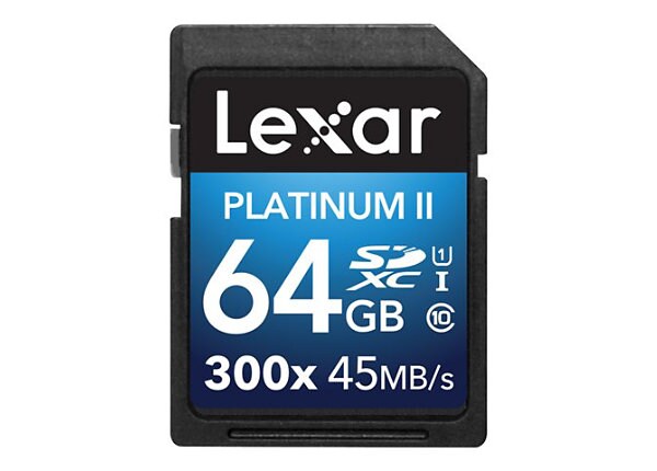 Lexar Platinum II - flash memory card - 64 GB - SDXC UHS-I