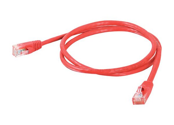 C2G Cat5e Snagless Unshielded (UTP) Network Patch Cable - patch cable - 1.21 m - red