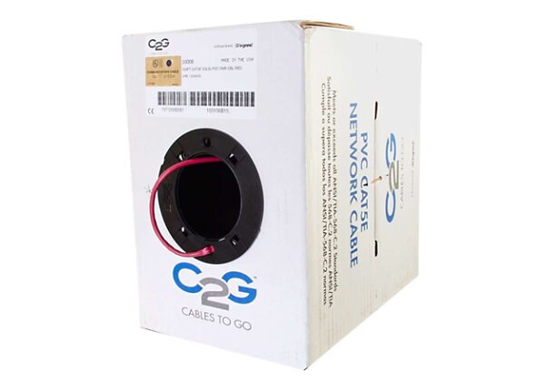 C2G bulk cable - 305 m - red