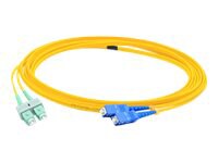 Proline 10m ASC (M) to SC (M) Yellow OS2 Duplex Fiber OFNR Patch Cable