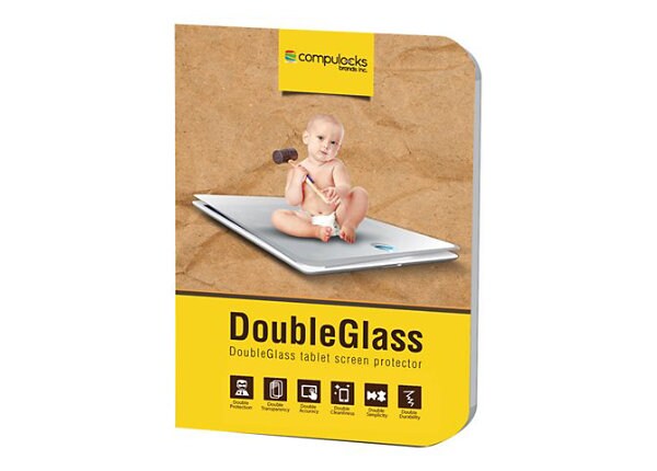 Compulocks DoubleGlass - Galaxy Tab 4 10.1" Armored Tempered Glass Screen Protector - screen protector