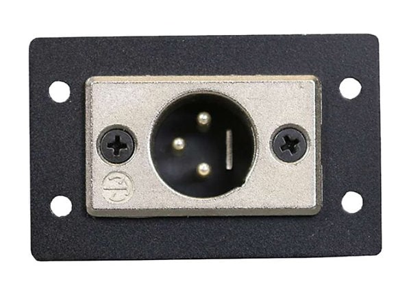 C2G Wiremold Audio/Video Interface Plates (AVIP) Neutrik Mini XLR 3-Pin Male to Solder Cups - faceplate