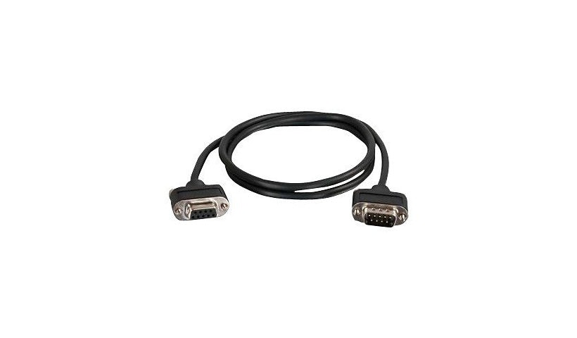 C2G 3ft RS232 DB9 Cable with Low Profile Connectors - In Wall Rated - M/F