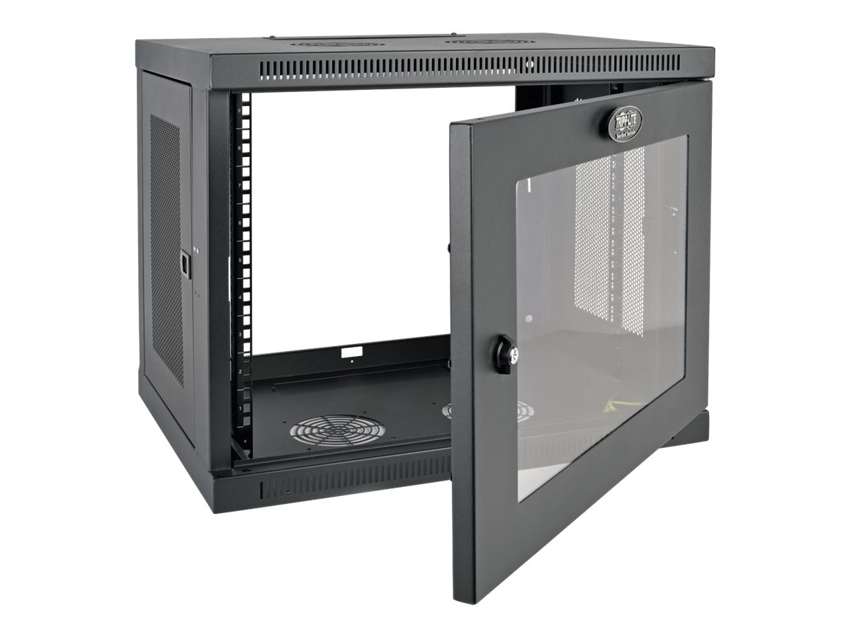 Thumbnail 2 of 7 for Eaton Tripp Lite Series SmartRack 9U Low-Profile Switch-Depth Wall-Mount Mini Rack Enclosure, Clear Acrylic Window