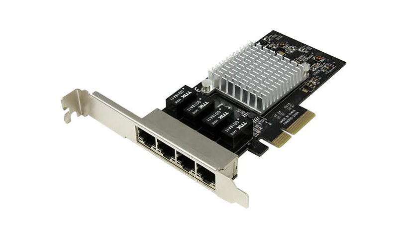StarTech.com 4-Port Gigabit Network Card - PCIe Network Card, Intel I350