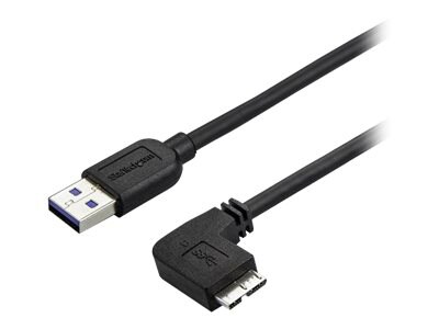 StarTech.com 1m 3 ft Slim Micro USB 3.0 Cable M/M - Right-Angle Micro-USB -