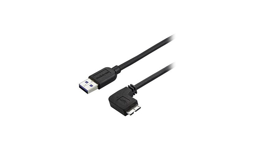 StarTech.com 1m 3 ft Slim Micro USB 3.0 Cable M/M - Right-Angle Micro-USB -
