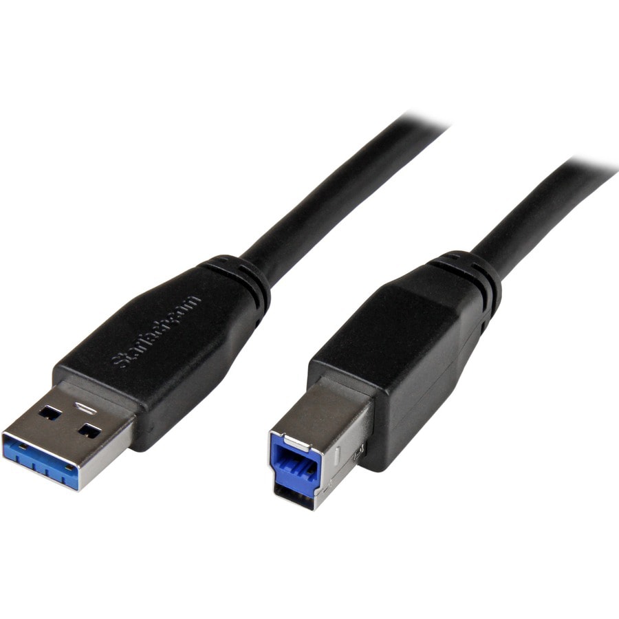 StarTech.com 5m 15 ft Active USB 3.0 (5Gbps) USB-A to USB-B Cable, M/M, USB