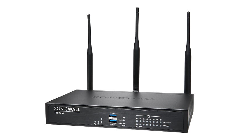 SonicWall TZ500W - security appliance - Wi-Fi 5 - with 1 year TotalSecure