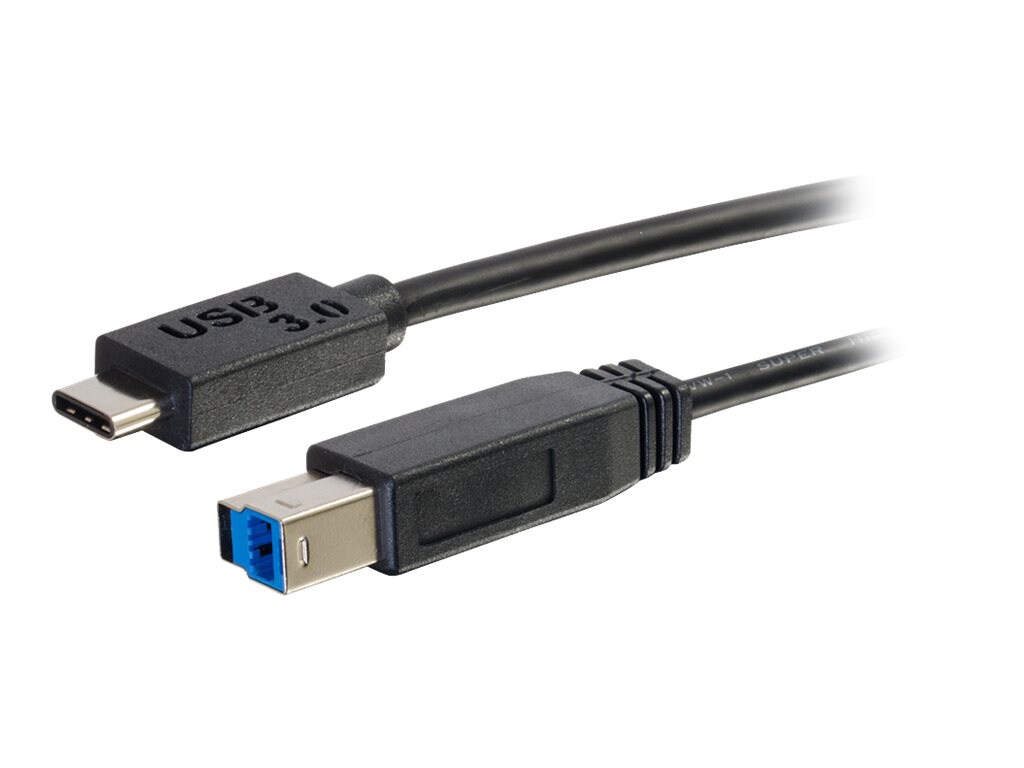 C2G 6ft USB C to USB B Cable - USB 3.2 - 5Gbps - M/M - Câble USB de type-C - USB Type B pour 24 pin USB-C - 1.83 m