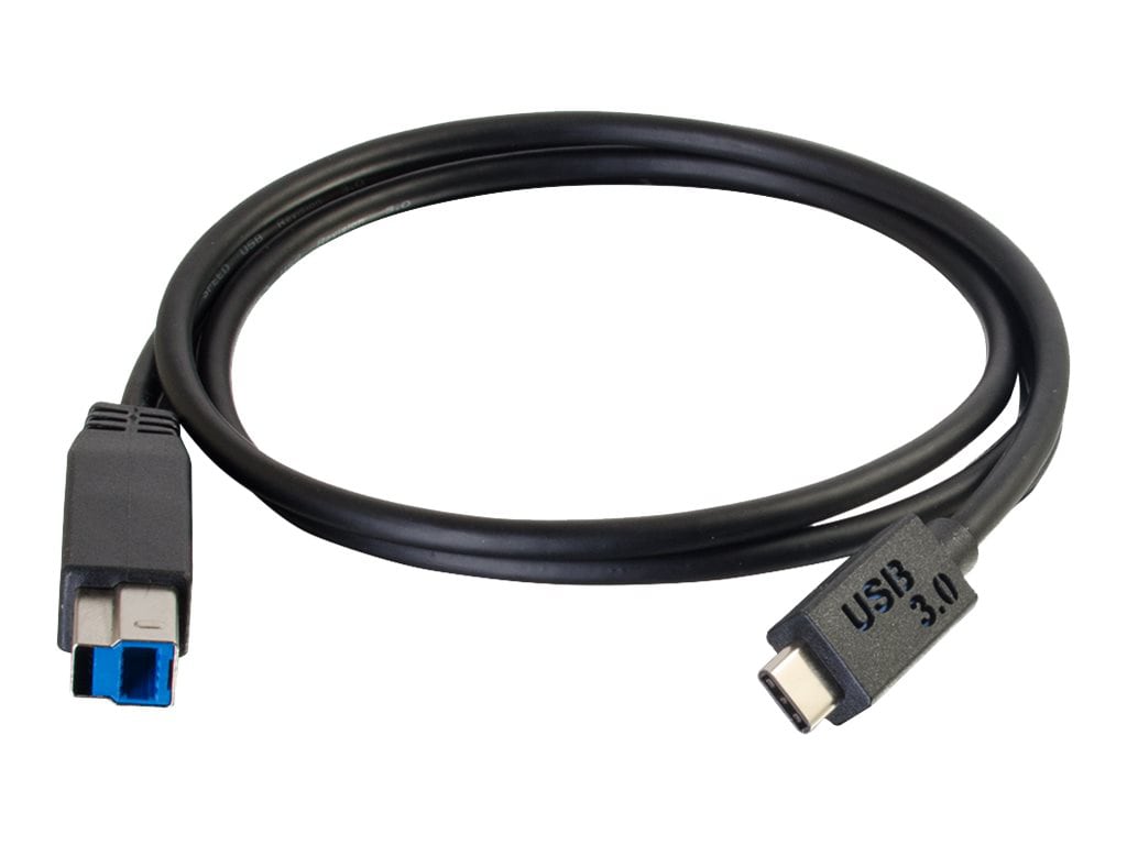 C2G 10ft USB C to USB B Cable - USB 3.2 - 5Gbps - M/M - Câble USB de type-C - USB Type B pour 24 pin USB-C - 3.05 m