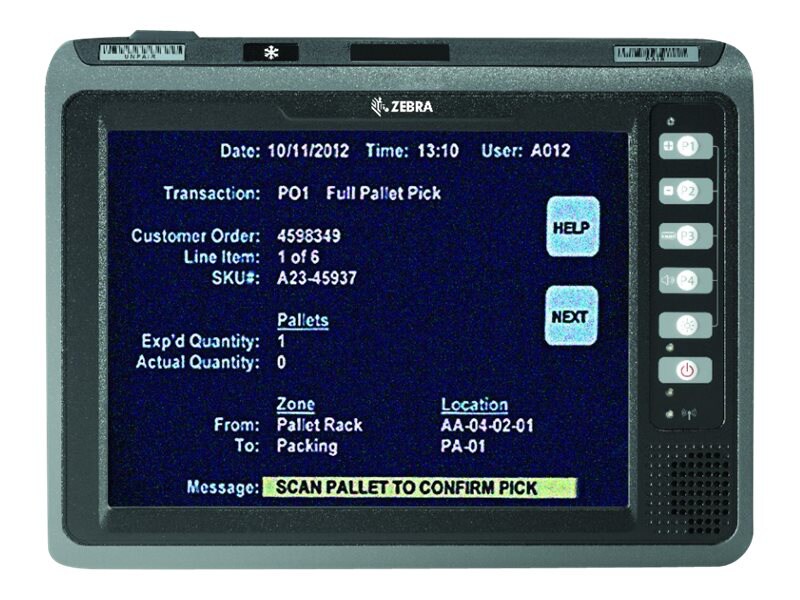 Zebra VC70N0 - data collection terminal - Win Embedded Compact 7 - 2 GB - 10.4"