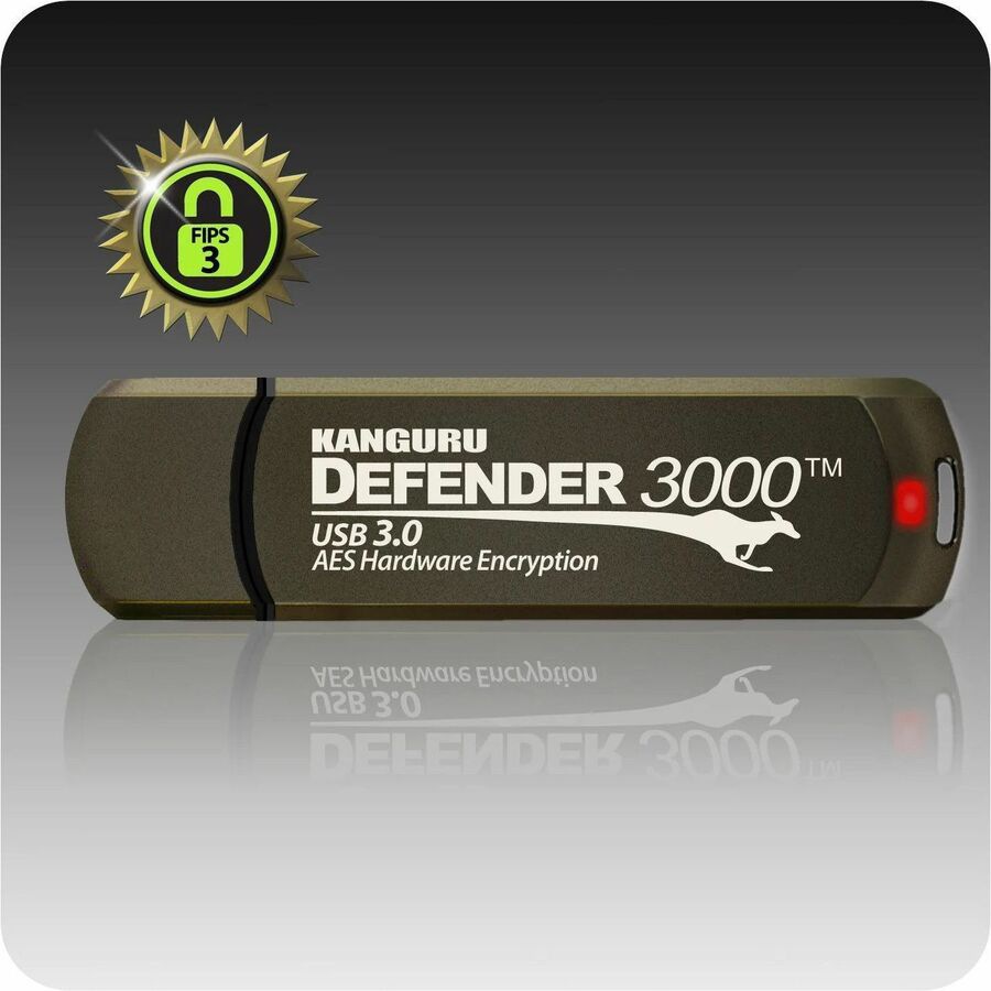 Thumbnail 6 of 7 for Kanguru Defender 3000 - FIPS 140-2 Level 3 CERTIFIED - AES 256-Bit Hardware Encrypted Flash Drive - IP68 - 64GB - TAA