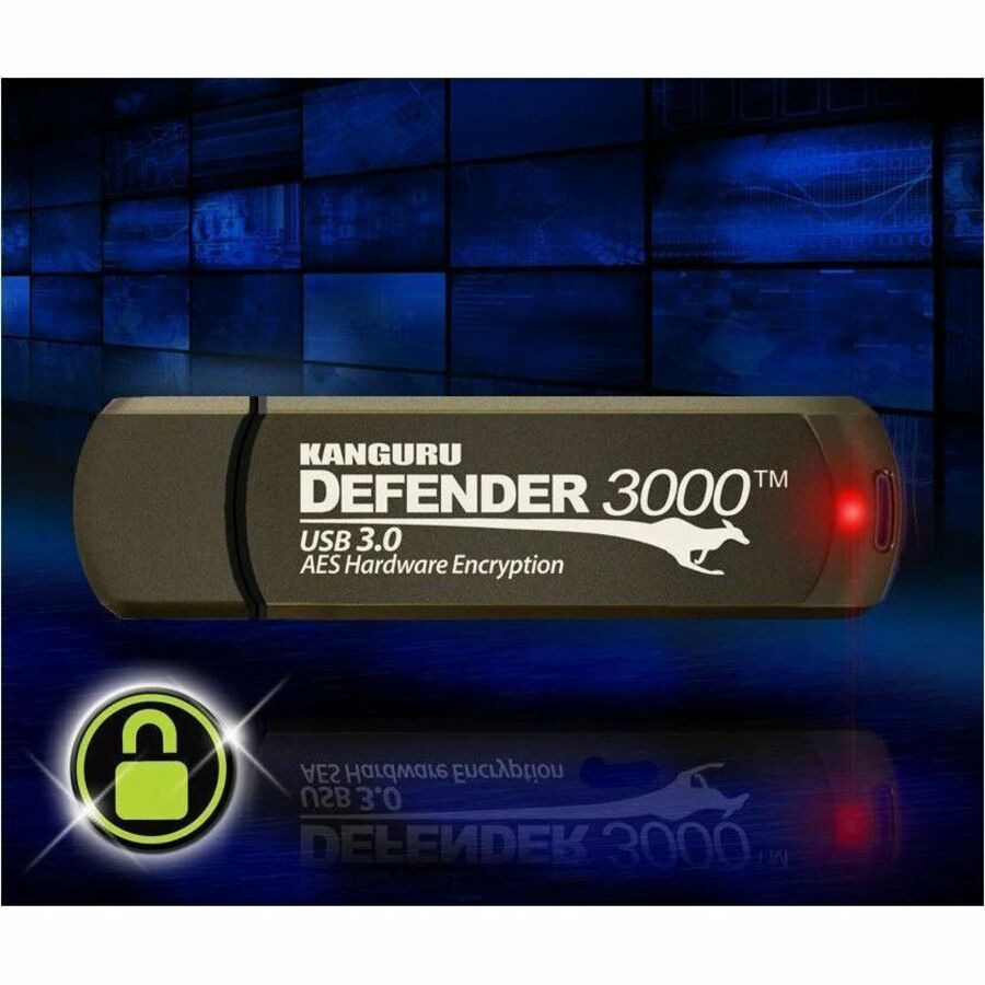 Thumbnail 7 of 7 for Kanguru Defender 3000 - FIPS 140-2 Level 3 CERTIFIED - AES 256-Bit Hardware Encrypted Flash Drive - IP68 - 64GB - TAA