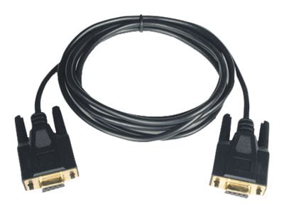 Tripp Lite 6ft Null Modem Serial DB9 RS232 Cable Adapter Gold F/F 6' - null modem cable - DB-9 to DB-9 - 6 ft
