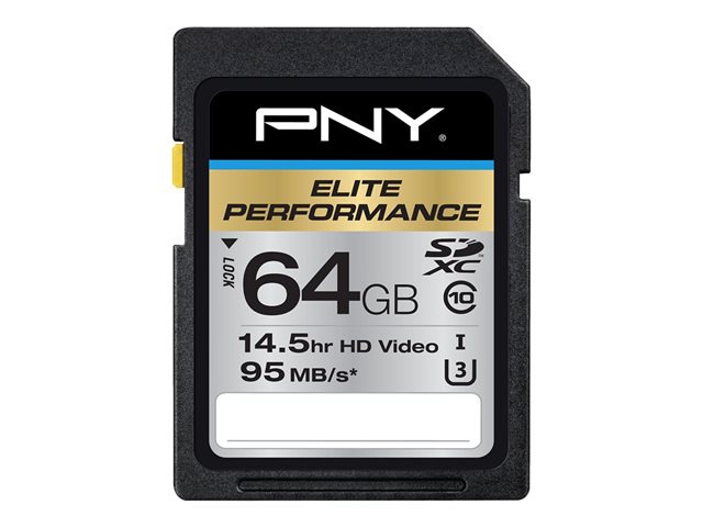 PNY Elite Performance - flash memory card - 64 GB - SDXC UHS-I