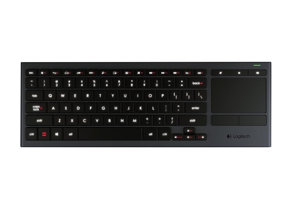 Logitech Illuminated Living-Room K830 - keyboard - with touchpad - French