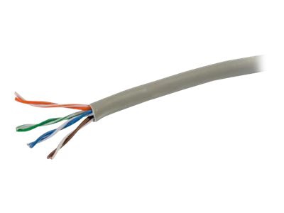 C2G 1000ft Cat6 Bulk Ethernet Cable-Stranded UTP In-Wall CM-Rated Gray TAA - bulk cable - 1000 ft - gray