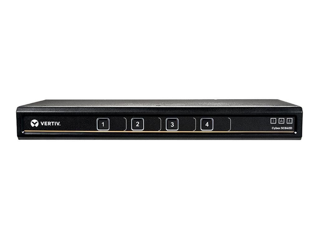 Vertiv Cybex SC800 Secure Desktop KVM| 4 Port Single-Head| DisplayPort| TAA