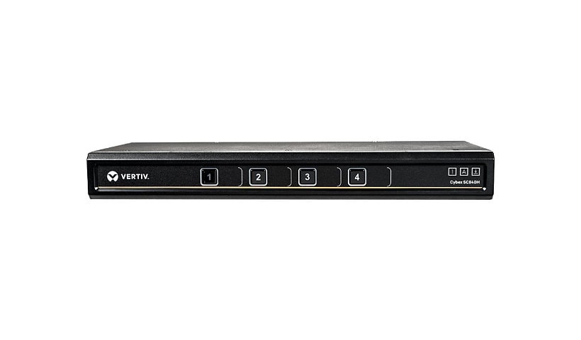 Vertiv Cybex SC 840H, 4-Port, HDMI, Secure KVM Switch, TAA Compliant