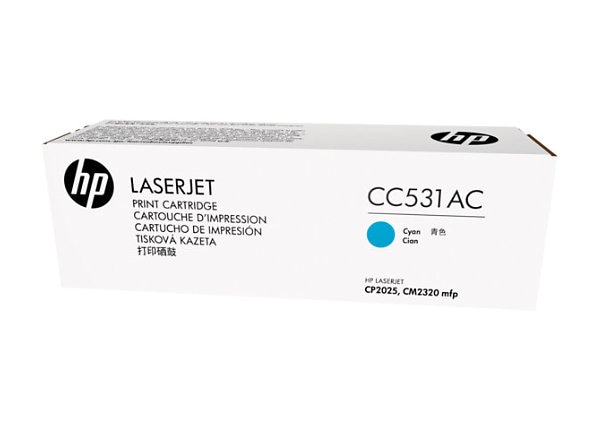 HP CC531AC Cyan Contract LaserJet Cartridge