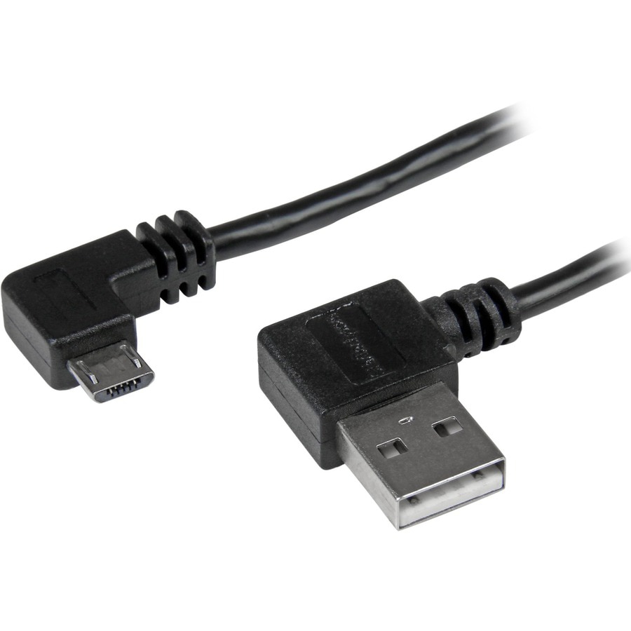StarTech.com 1m 3 ft Micro-USB Cable with Right-Angled Connectors - M/M - USB A to Micro B Cable - 3ft Right Angle