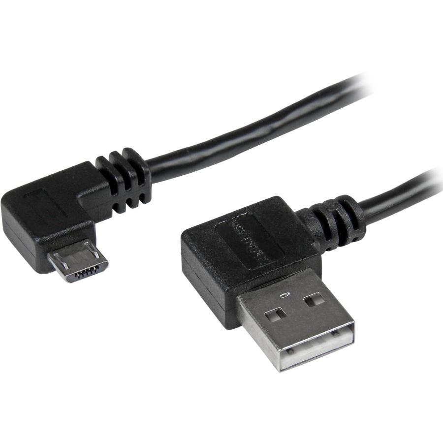 StarTech.com 2m 6 ft Micro-USB Cable with Right-Angled Connectors - M/M - USB A to Micro B Cable - 6ft Right Angle